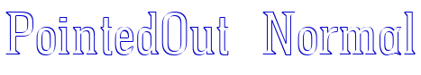 PointedOut Normal font